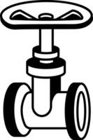 A hand drawn style icon depicting a pressure valve vector