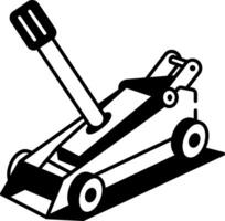 An icon of a hydraulic jack designed in doodle style vector