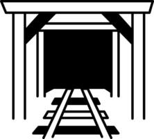 An icon of a tunnel designed in doodle style vector