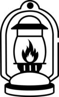 A hand drawn style icon of a mining lamp design vector