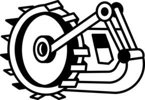 A sketchy style icon showing a round cutter vector