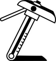 A hand drawn style icon of a frame tensioner tool vector