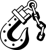 A hand drawn style icon showing a hoist mechanism vector