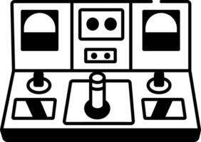 An icon depicting a control panel in hand drawn style vector