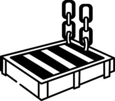 An icon depicting a coal separator designed in doodle style vector