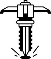 A sketchy style icon showing a floor drill tool vector