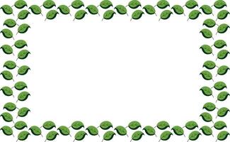 Simple rectangular leaf border. vector