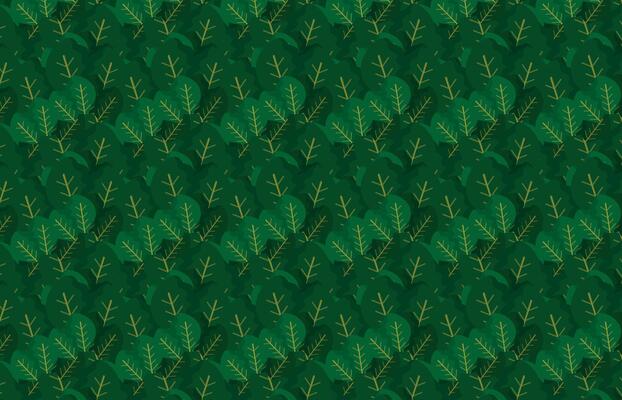Seamless botanical pattern featuring stylized green leaves. Suitable for textile prints, wallpaper, backgrounds, surface design, and tropical or nature themed projects.