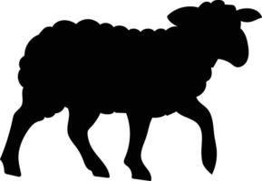 Side Profile Goat in Black vector
