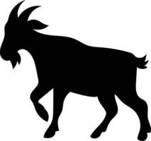 WebAngry Goat Silhouette with Horns vector