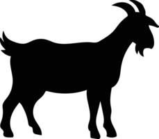 Black Goat Silhouette for Print Design vector