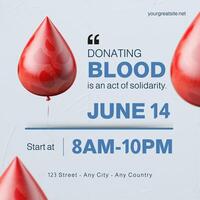 Blood Donor Day Invitation template