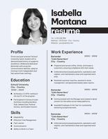 Bartender Part Timer Resume template