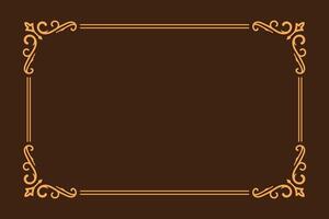 frame with a gold border on a brown background vector