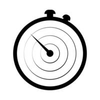 Minimalist Stopwatch with Concentric Circles Illustration. Circular stopwatch and several evenly spaced concentric circles inside the dial. vector