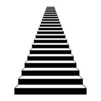 Geometric Staircase Perspective Illustration. A staircase design with a striking geometric perspective. The steps appear to rise endlessly, creating a sense of depth and direction. vector