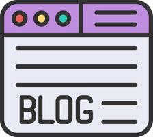 Blog App-Based UI Graphic vector