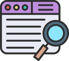 Search Engine Simplified Line Mark vector