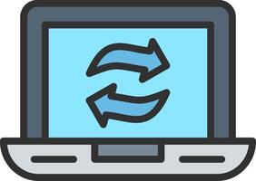 Synchronize Muted Tone Element vector