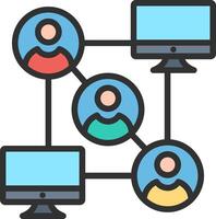 Network Modern Color Symbol vector