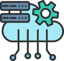 Cloud Computing Clean Sketch Form vector