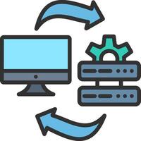 Data Transfer Pixel Grid Artwork vector