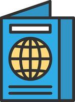 Passport Shadowed Flat Design vector