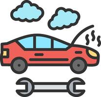 Broken Car Responsive App Shape vector