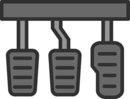 Car Pedals Custom Line Element vector