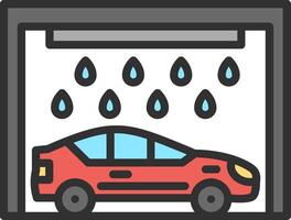 Car Wash Outlined Frame Object vector