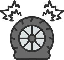 Flat Tire Responsive App Shape vector