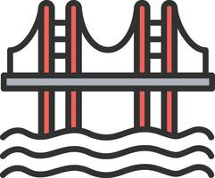 Bridge Isometric Web Illustration vector