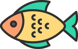 Fish Sharp Line Mark vector
