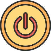 Power Button User-Friendly Drawing vector