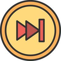 Fast Forward Outlined Concept Piece vector