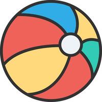 Beach Ball Pixel Grid Artwork vector