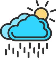 Drizzle Pastel Color Graphic vector