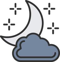 Half Moon Pixel Style Badge vector