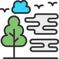 Fog Sharp Line Mark vector
