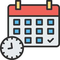Event Schedule Thin Line Element vector