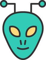 Alien Simplified Design Piece vector