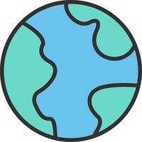 Earth Soft Outline Graphic vector