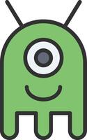 Extraterrestrial Simplified Design Piece vector