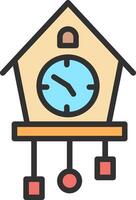 Cuckoo Clock Clean Sketch Form vector