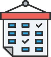 Wall Calendar Simplified Design Piece vector