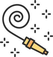 Party Blower Clean Frame Object vector