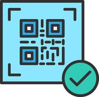 QR Code Bright Flat Artwork vector
