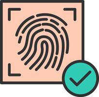 Biometric Recognition Coded UI Symbol vector