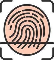 Fingerprint Sensor Gradient Style Element vector
