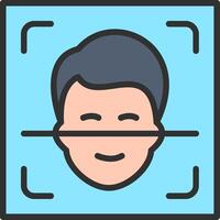 Face Scan 3D Rendered Symbol vector